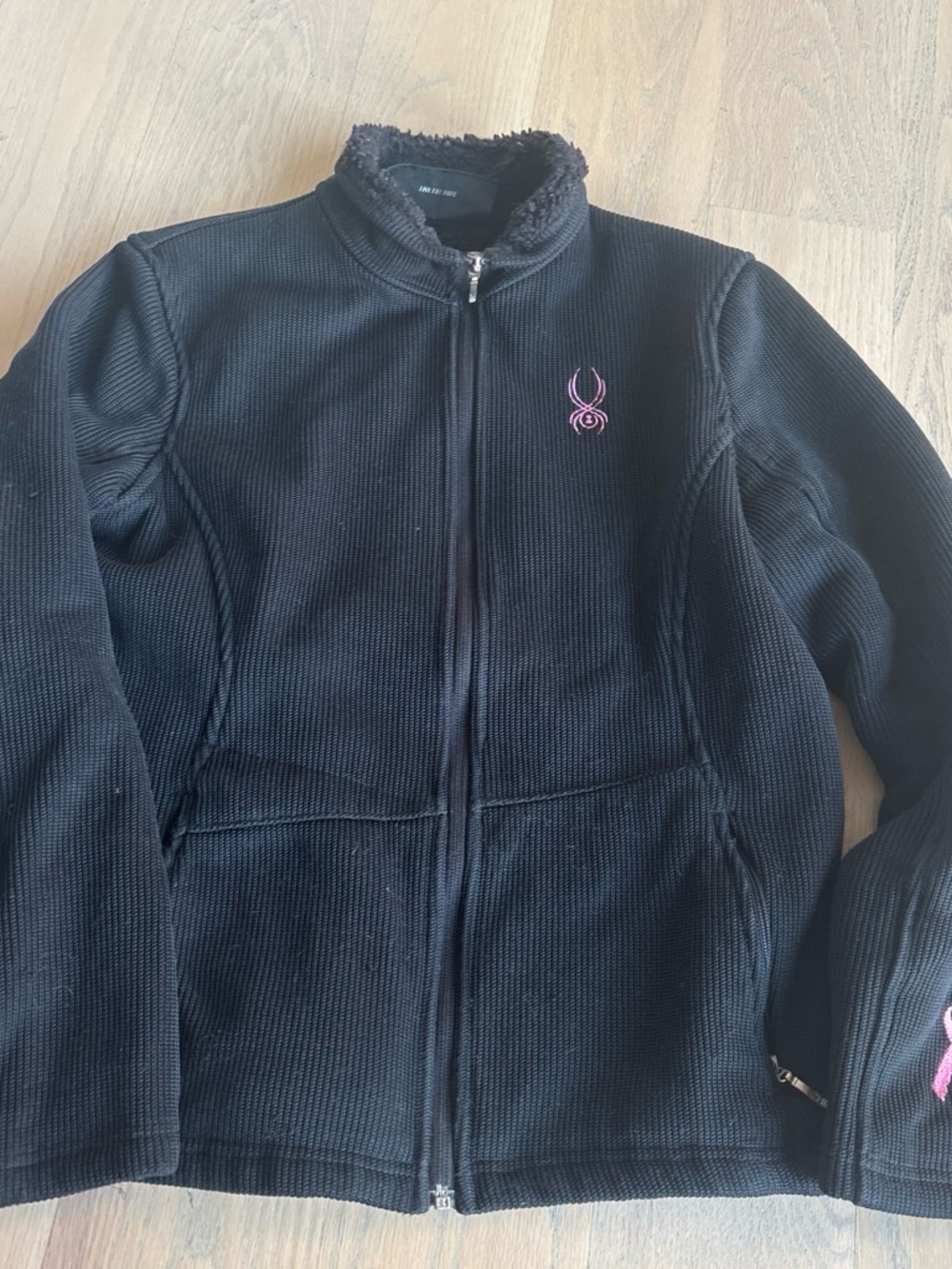 Spyder Women's Black Full-Zip Jacket with Pink Logo